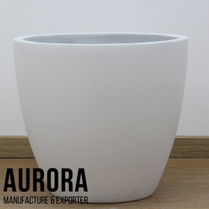 Ensemble de pots à fleurs Aurora minimalistes en béton écologique avec trou de drainage, blancs, pour plantes d'intérieur, décoration de la maison - Product Image 5