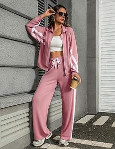 Conjunto Deportivo de 2 Piezas para Mujer, con Sudadera con Cierre y Pantalones Deportivos Transpirables con Bolsillos Laterales, Ideal para Viajes de Invierno - Product Image 4