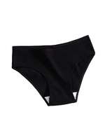 Women's High-Rise Ribbed Knitted Cotton Breathable Stretch Eco-Friendly Anti-Bacterial Disposable Panties
