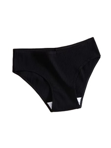 Women's High-Rise Ribbed Lift Panties Breathable Comfortable Stretch Daily Home Solid Color Briefs 1pc Fall Winter Underwear - Product Image 5