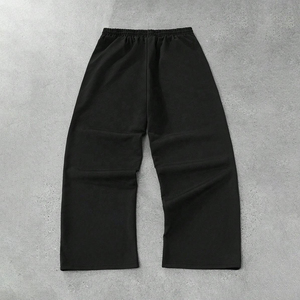 Pantalon de survêtement noir pour homme à taille élastique avec strass en cristal, décontracté, tricoté, mi-lourd, personnalisé, vintage, unisexe - Product Image 5