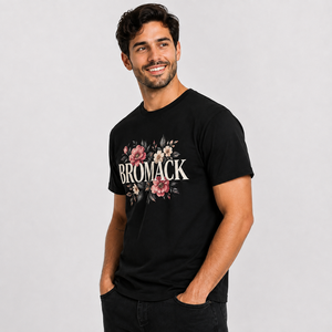 <b>Men</b> <b>Black</b> BROMACK 100% Cotton Casual DTF Printed <b>Short</b> <b>Sleeve</b> Crew Neck Breathable Eco-Friendly Custom T-<b>Shirts</b> - Product Image 6