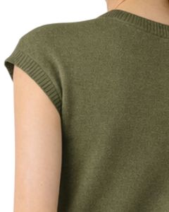 Suéter de Punto sin Mangas Color Verde Oliva Personalizado para Mujer, Cuello Redondo, Ligero, Informal, Chaleco de Verano, Suave, Cómodo y Moderno - Product Image 6
