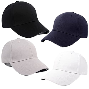 Casquette de baseball unisexe à 6 panneaux en sergé, couleur unie, ajustement réglable, respirante, imperméable, en coton, décontractée, pour adultes, idéale pour l'extérieur - Product Image 1