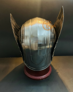 Casco de Hierro de Thor Ragnarok, Calibre 18, Hierro Suave Pulido, Plateado, Auténtica Mitología Nórdica, para Halloween - Product Image 3