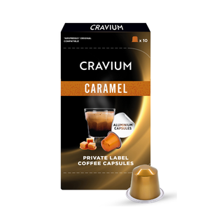 แคปซูลกาแฟรสคาราเมล แบรนด์ส่วนตัว ใช้ได้กับเครื่องเนสเพรสโซ - Product Image 1