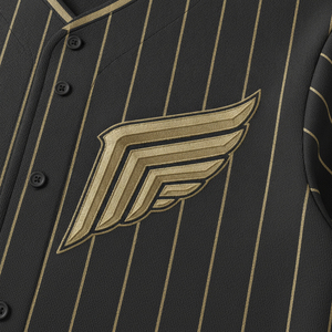 Proveedor de Uniformes Deportivos Personalizados OEM, Uniforme de Béisbol con Cierre de Botones, Malla Transpirable a Rayas, Uniforme de Entrenamiento para Equipos - Product Image 6