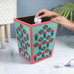 Elegant Handmade Eco-Friendly Art Deco MDF Board <b>Vase</b> with Flower Print for Living Room and Tabletop Decor - Product Image 1