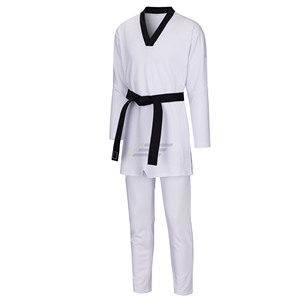 Uniforme de Taekwondo WTF Unisexe Personnalisé de Qualité Supérieure en Coton Côtelé – Ensemble de Vêtements d'Arts Martiaux OEM Design Mind Plus Size - Product Image 1
