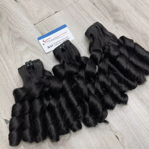 Mejor calidad con precio de fábrica, cabello rizado natural con trama, extensiones de cabello humano vietnamita 100% - Product Image 1