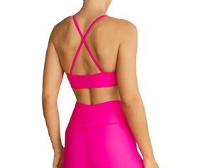 Sujetador deportivo OEM ODM para mujer, con tirantes cruzados en la espalda, ajuste cómodo, ropa deportiva de alta elasticidad, licra elástica, suave, top deportivo para tenis. - Product Image 6