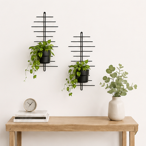 Wholesale Modern Black Metal <b>Wall</b> Mounted Plant Holder <b>Garden</b> <b>Planter</b> Set for Indoor Home Decor and Urban Outdoor Balconies - Product Image 6
