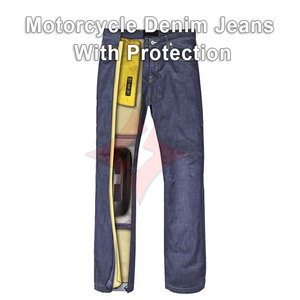 Jeans ajustados para hombre, pantalones vaqueros elásticos de estilo urbano, pantalones vaqueros ajustados estilo motero, nuevos jeans protectores de la mejor calidad para montar en motocicleta - Product Image 2