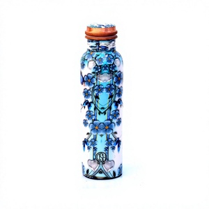 Floral <b>Copper</b> Water <b>Bottle</b> Drinkware with Lid <b>Copper</b> Water <b>Bottle</b> For Travel Office Outdoor Picnic Water <b>Bottle</b> For Adults & Kid - Product Image 3