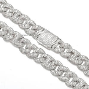 Collar de cadena de Plata de Ley 925 pulido alto 16MM de espesor 46CM 18 pulgadas de longitud joyería Unisex audaz para aspecto de ropa informal estilo Hip Hop - Product Image 4