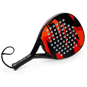 Raqueta de Pádel de Fibra de Carbono, Forma Redonda, Diseño Gráfico, Agarre Antideslizante, Uso en Exteriores, Ligera - Product Image 1