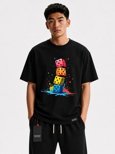 T-shirt de sport pour homme grande taille, coupe épaules tombantes, épais, séchage rapide, respirant et élastique, idéal pour la course à pied - Product Image 1
