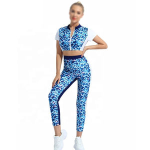 Conjunto de Yoga, Nueva Llegada, Talla Grande, 2 Piezas, Leggings Deportivos Cómodos y Elásticos, Impresión por Sublimación en la Parte Delantera - Product Image 1