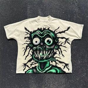 เสื้อยืดคอวีแขนสั้นสีดำสำหรับผู้ชาย ผ้าฝ้ายถักคุณภาพสูง 100% ตกแต่งขอบตัดสี พร้อมสกรีนลายตามสั่ง ขายส่ง - Product Image 2