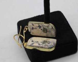 Natural Agate <b>Hoop</b> Earrings with German <b>Silver</b> – Handmade Gemstone <b>Hoop</b> Jewelry for Women - Product Image 4