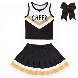 Ensemble d'uniformes de cheerleading personnalisés OEM pour femmes et filles, tenue de cheerleading, jupe et haut en tissu extensible, vêtements d'équipe - Product Image 1