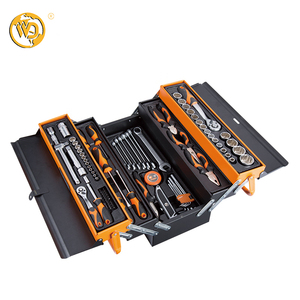 Kit complet de réparation automobile et domestique DIY 88 pièces, boîte métallique <span class=keywords><strong>en</strong></span> fer, douilles 1/4 po, garantie 1 an, ODM/OEM - Product Image 1
