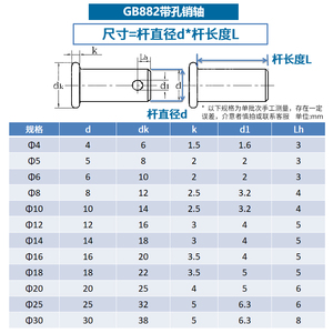Jinggong Galvanized GB882 T-Type Flat Head with Hole M4 M5 M6 M8 M10 M12 <b>Pin</b> Locating <b>Pins</b> with Cylinder for Various Sizes - Product Image 2