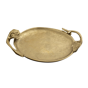 Bandeja de Servir de Aluminio Dorado con Asas con Diseño de Hojas, Elegantes Platos Decorativos Rectangulares de Metal para Hotel, Restaurante, Boda - Product Image 6