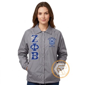 Chaqueta de Mujer de Alta Calidad 100% Poliéster, Ropa de la Hermandad Zeta Phi Beta, Forro de Seda Transpirable para Invierno y Otoño - Product Image 1