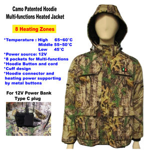 Custom Washable <b>Smart</b> Heated Camo <b>Jacket</b> with USB-C Compatible for 3-Level Thermal Control for Cold Weather Hunts - Product Image 2