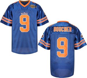 Maillot de football The Waterboy Boucher 9 noir unisexe adulte en polyester respirant à col en V, uniforme en maille prêt-à-porter imprimé numériquement - Product Image 5