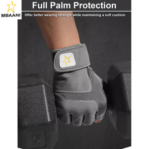 Anti-Slip Fingerless Gloves for Weightlifting, Men's Workout Gloves Weight Lifting Gloves Gym Gloves for Men, Exercise Gloves - Product Image 4