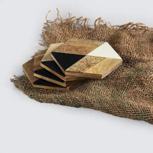 Luxury Design Resin Inlay Coaster Set MDF Coaster Resin Coaster MDF Resin Inlay Coaster Place Mats at at low factory Price - Product Image 3