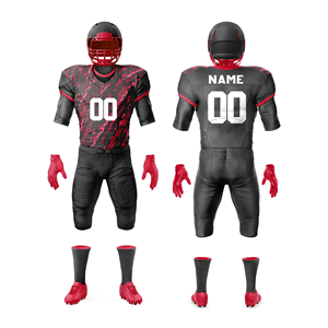 Top-Selling Custom American Football Uniform Short Sleeve 100% Polyester Breathable Personalized Player Names & Team Names - Product Image 2