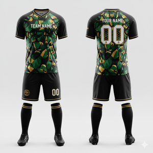 Maillots et shorts de football personnalisés de haute qualité, respirants, pour l'hiver/été, avec logo imprimé sur le devant, séchage rapide, durables, 100% polyester - Product Image 6