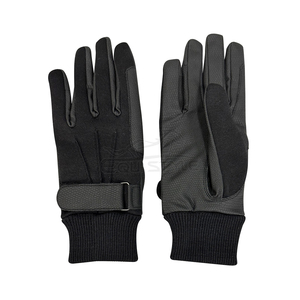 Black Riding <b>Gloves</b> Wholesale Adjustable Wrist Equestrian <b>Gloves</b> Everyday Training Multi Stretch Riding <b>Gloves</b> <b>For</b> Winter - Product Image 1