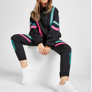 Unisex Black Eco-Friendly Streetwear Tracksuit Solid Lightweight Full-Length Sporty Joggers <b>Zip</b>-<b>Up</b> <b>Jacket</b> Breathable Polyester - Product Image 4