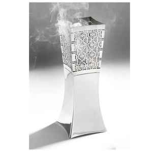 Quemador de Bakhoor de Madera de Lujo con Base Octogonal y Tapa de Metal Dorado con Filigrana, Incensario Árabe para Oud, Soporte para Carbón y Frankincienso - Product Image 2