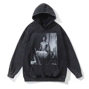 เสื้อฮู้ดดี้ผู้ชายสไตล์วินเทจ ล้างสีแบบแอซิดวอช คุณภาพสูง กันยับ ราคาสมเหตุสมผล กำลังเป็นที่นิยม น้ำหนักเบา - Product Image 1