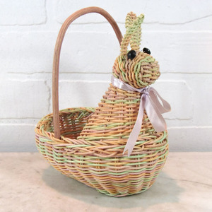 Scallop edge rattan container basket personalized easter baskets versatile decor containers - Product Image 5