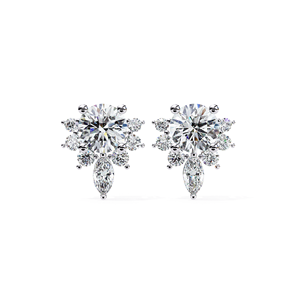 REYES Hip Hop Jewelry Customized 925 Sterling Silver Round Cut 1.5 Carat Moissanite Screw <b>Back</b> Stud <b>Earrings</b> For Women - Product Image 5