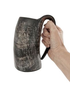 Taza de Cuerno Hecha a Mano, Ecológica, Estilo Rústico Natural, Decoración Moderna para el Hogar, Uso en la Cocina, Artesanía de Uttar Pradesh - Product Image 6