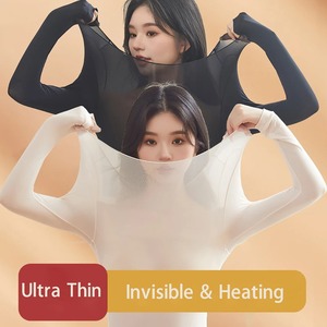 Vêtements thermiques sans couture pour femmes en coton, prix de gros, ensemble chaud d'hiver 2 pièces, caleçons chauffants - Product Image 3