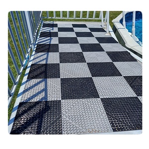 Non-Slip Splicing Drainage <b>Mats</b> for Deck, Shower, Kitchen, Drain Pool, Sauna <b>Bath</b>, Indoor Outdoor (<b>Black</b>) - Product Image 6