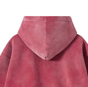 Sudadera con Capucha Vintage Lavada con Efecto Desgastado por el Sol, 100% Algodón, Felpa Francesa, Sudadera Gruesa sin Estampado, Sudadera de Alta Calidad, Fabricante OEM y ODM - Product Image 4