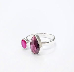 Designer Open Style Pink Tourmaline Gemstone <b>Ring</b> in 925 Sterling Silver Anti Tarnish Handmade <b>Adjustable</b> <b>Ring</b> for Women Wedding - Product Image 2