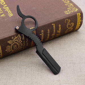Professional Folding <b>Straight</b> Barber <b>Razor</b> with Twin Stainless Steel Blades Custom Logo Facial Shaving Safety Feature - Product Image 6