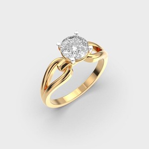 Bague de fiançailles, d'anniversaire ou de promesse en or 14 carats avec diamant de laboratoire de 1,00 carat, taille brillant, clarté VS1, couleur F, certifié IGI - Product Image 4