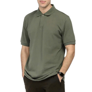 เสื้อเจอร์ซีย์แขนสั้นผ้าฝ้ายพิมพ์ลายลำลองสำหรับผู้ชาย ทรงปกติ คอตั้ง ระบายอากาศได้ดี น้ำหนัก 180 กรัม - Product Image 1