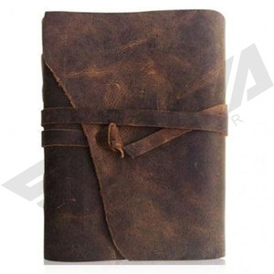 Funda de Cuero para Diario con Cierre de Correa, Color Marrón Oscuro, Hecha a Mano, para Escribir y Tomar Notas - Product Image 3